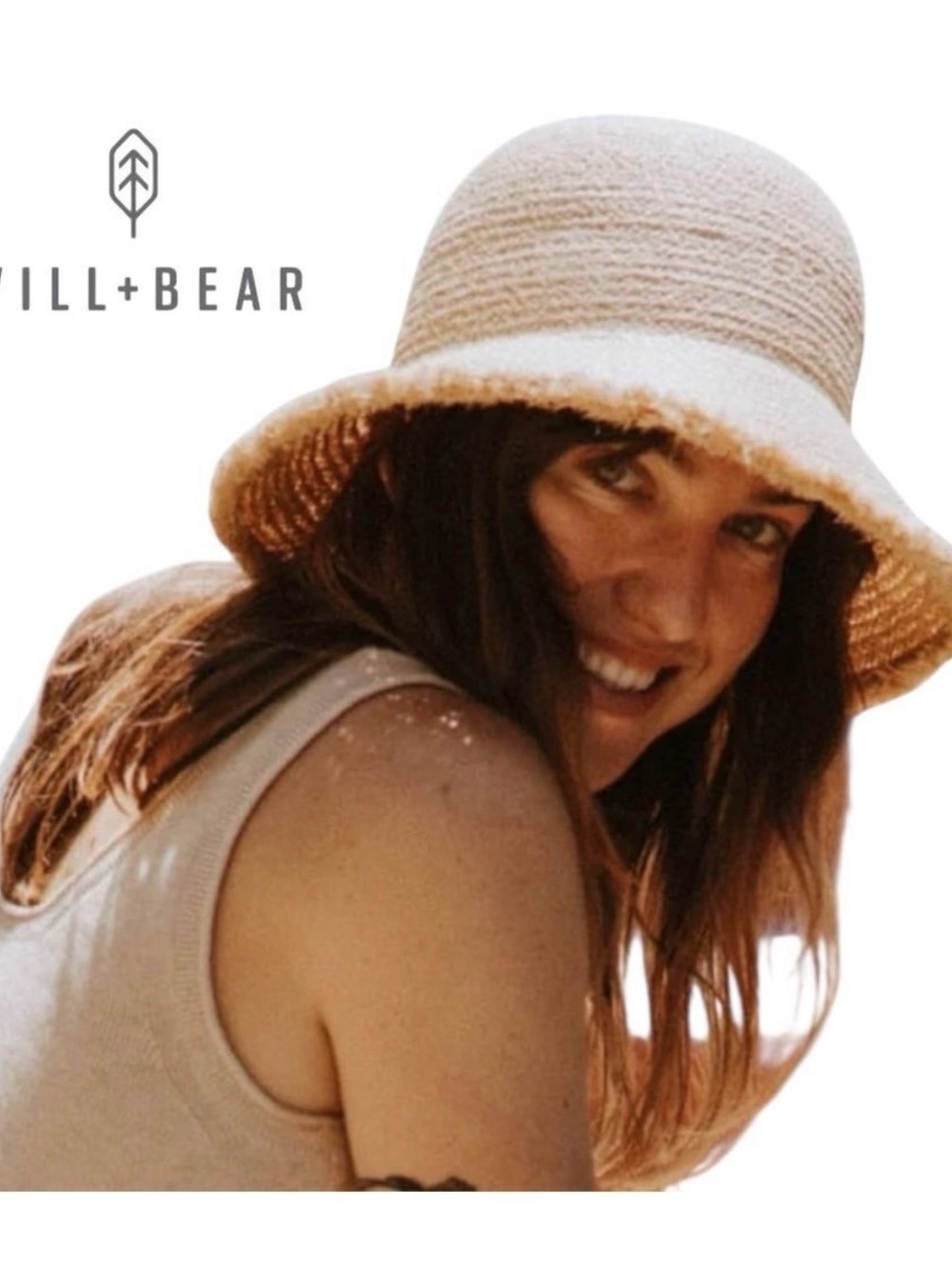 Will + Bear Stevie Sand | Raffia Straw Bucket